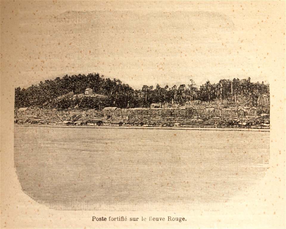L.Girod-Dix Ans de Haut-Tonkin-1899-poste fortifié sur Fleuve Rouge