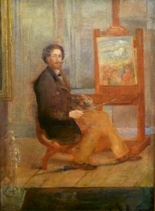 James Ensor (1890) - Ensor voor zijn schildersezel 001