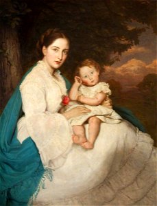 James Archer (1823-1904) - Caroline Philips (1849–1928), Lady Trevelyan with Her Son Charles (1870–1958), Later Sir Charles Philips Trevelyan, 3rd Bt - 584408 - National Trust