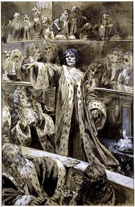 L'Homme qui rit - Gwynplaine à la Chambre des lords, par Rochegrosse