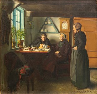 L.A. Ring, Julebesøg, 1882
