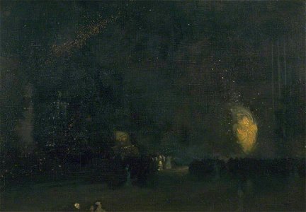 James Abbott McNeill Whistler (1834-1903) - Nocturne, Black and Gold - The Fire Wheel - N03419 - National Gallery