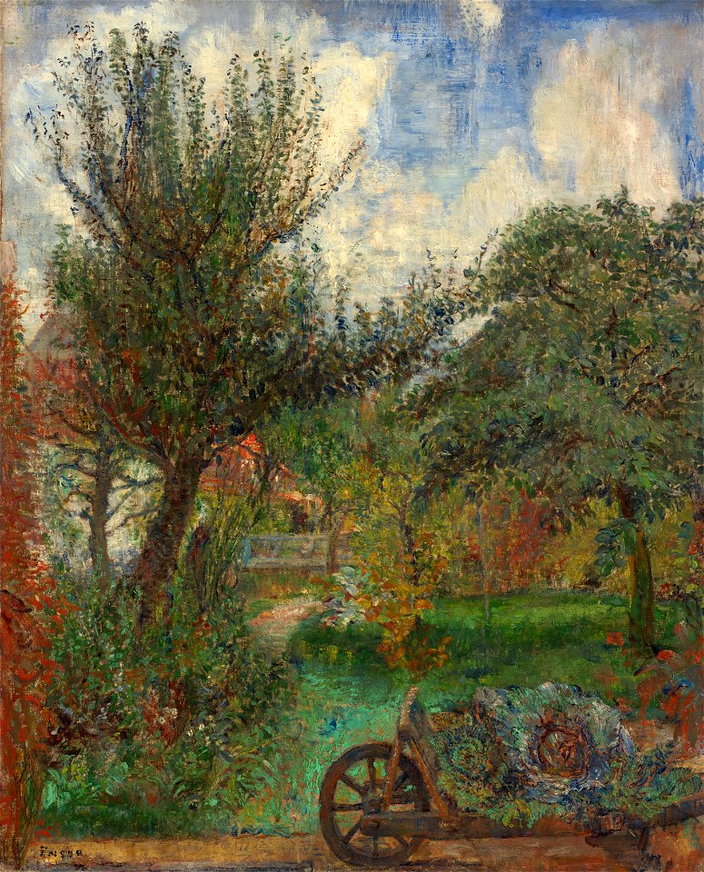 James Ensor (Belgian, 1860-1949) - The Garden of the Rousseau Family - 1950.582 - Cleveland Museum of Art