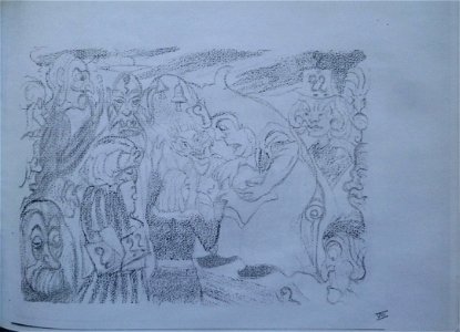 James Ensor (1921) - Scènes de la Vie du Christ - 08. Free illustration for personal and commercial use.