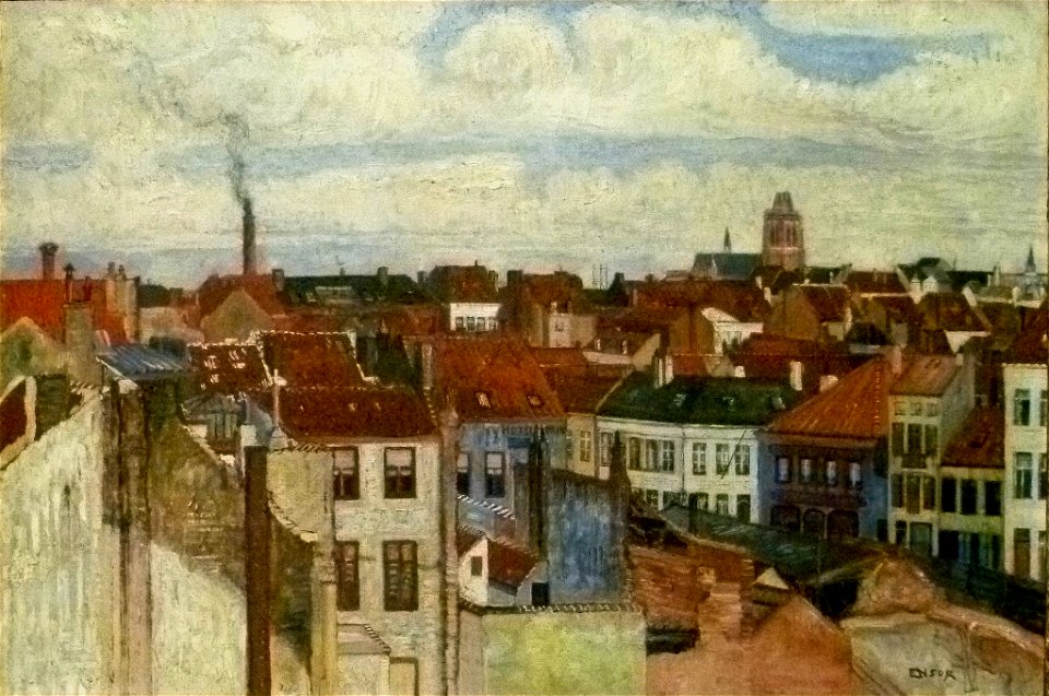 James Ensor (1900-1901) De daken van Oostende 001