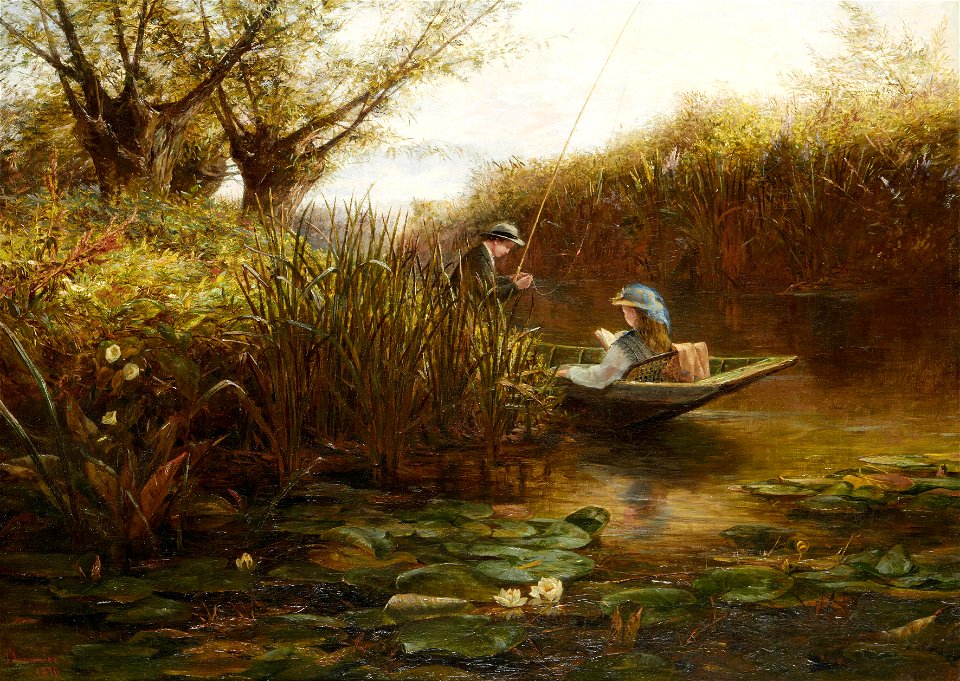 James Aumonier Where the Water Lilies Grow