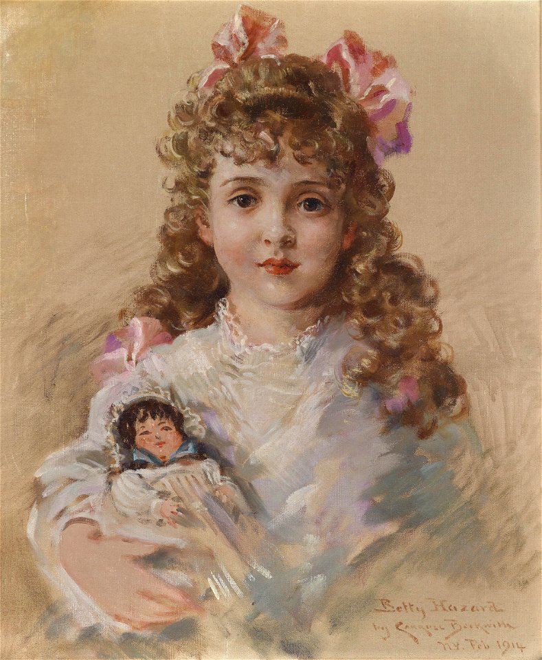 James Caroll Beckwith Betty Hazard with her favourite doll 1914