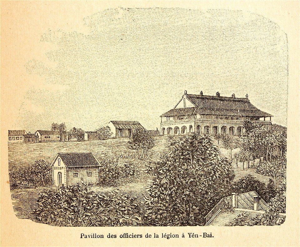 L.Girod-Dix Ans de Haut-Tonkin-1899-Yên Bai, pavillon des officiers