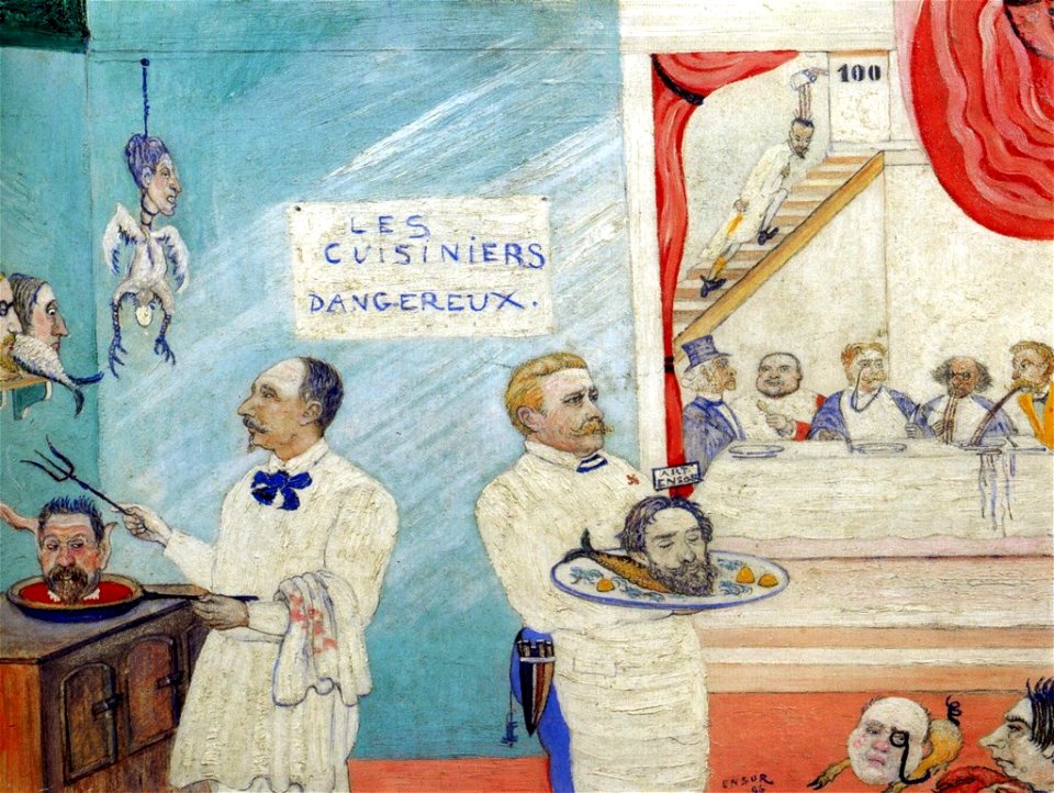 James Ensor, Les cuisiniers dangereux, 1896