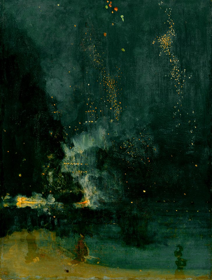 James Abbott McNeill Whistler - Nocturne in Black and Gold – The Falling Rocket
