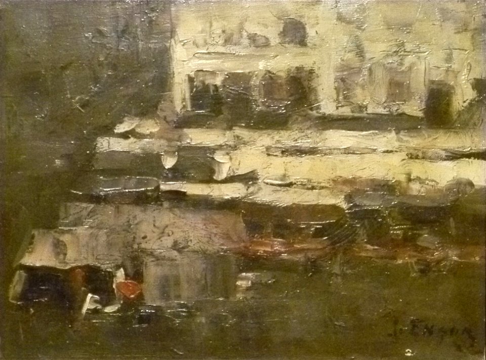 James Ensor (1882) De markt (Wapenplein) te Oostende 001