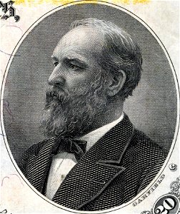 James Abram Garfield (Engraved Portrait). Free illustration for personal and commercial use.