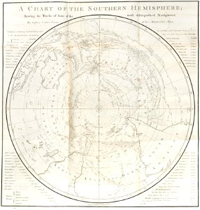James Cook - A Chart of the Southern Hemisphere (1776)