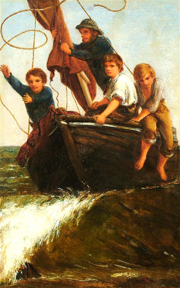 James Clarke Hook - Bringing the boat ashore