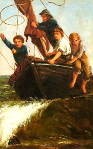 James Clarke Hook - Bringing the boat ashore