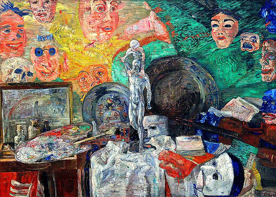 James Ensor, Nature morte dans l'atelier, 1889, oil on canvas, 83 x 114 cm