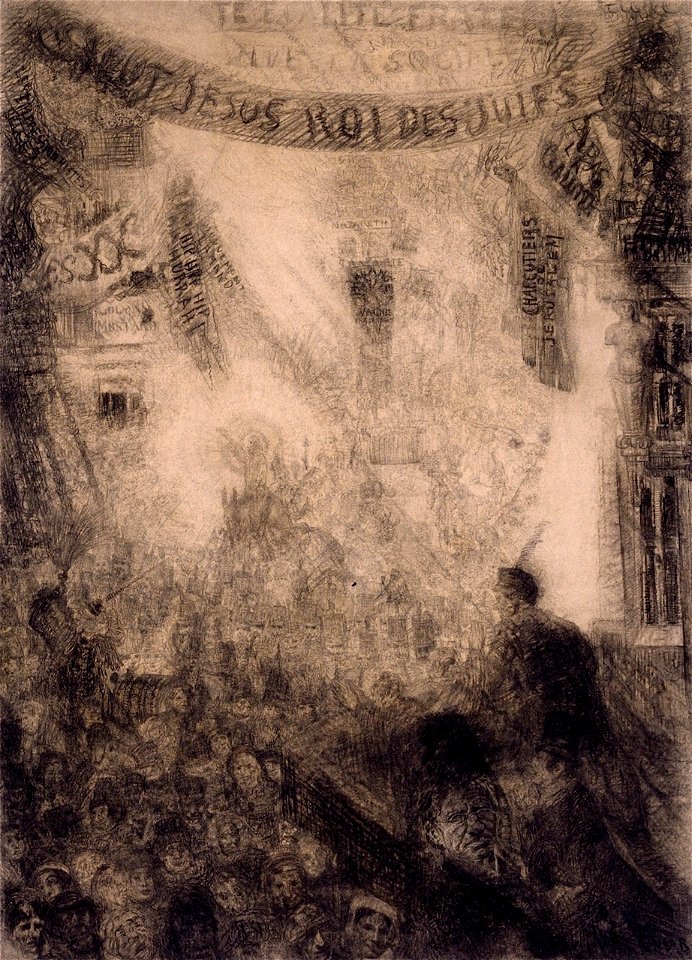 James Ensor, La Vive et rayonnante - L'Entrée a Jerusalem, 1885
