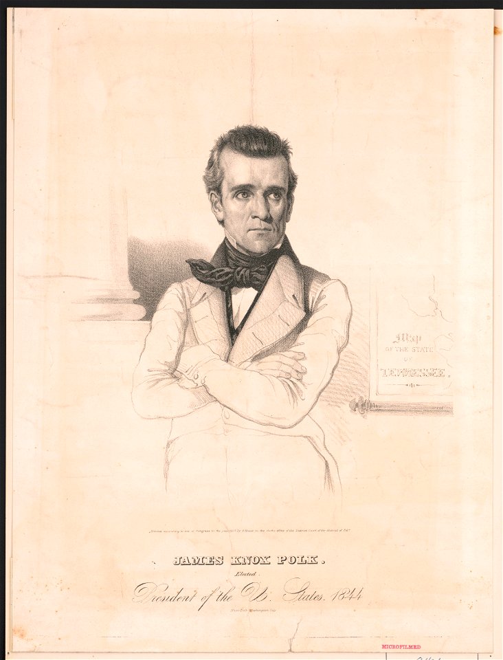 James Knox Polk. Elected President of the U. States. 1844 - Haas Lith. Washington City. LCCN2013645247