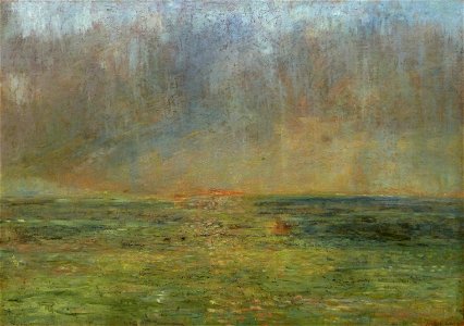 James Ensor (1885) Grote marine - zonsondergang 002