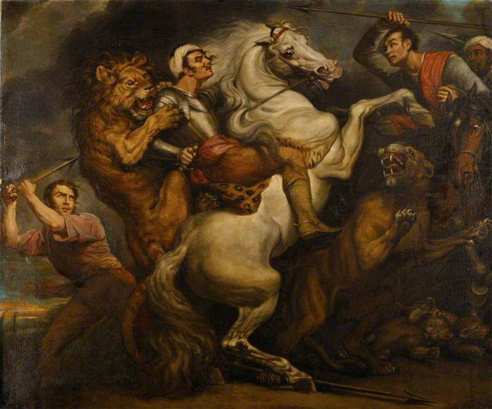 James Northcote (1746-1831) - A Lion Hunt - 486164 - National Trust
