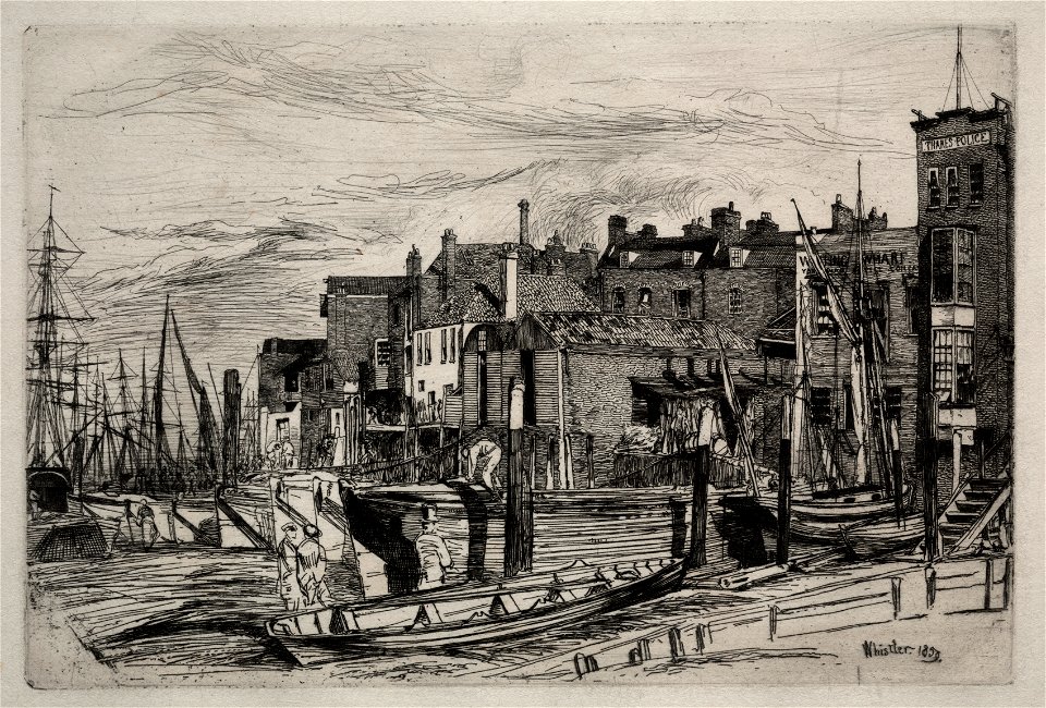 James McNeill Whistler (American, 1834-1903) - Thames Police - 1965.281 - Cleveland Museum of Art
