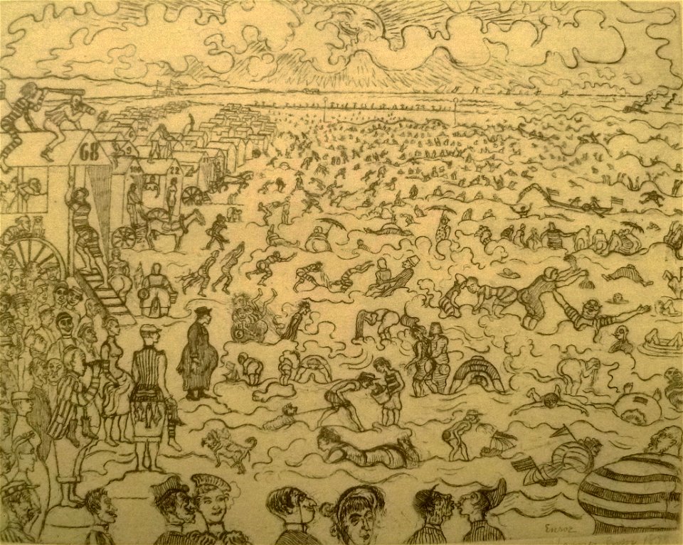 James Ensor (1899) Baden in Oostende 001