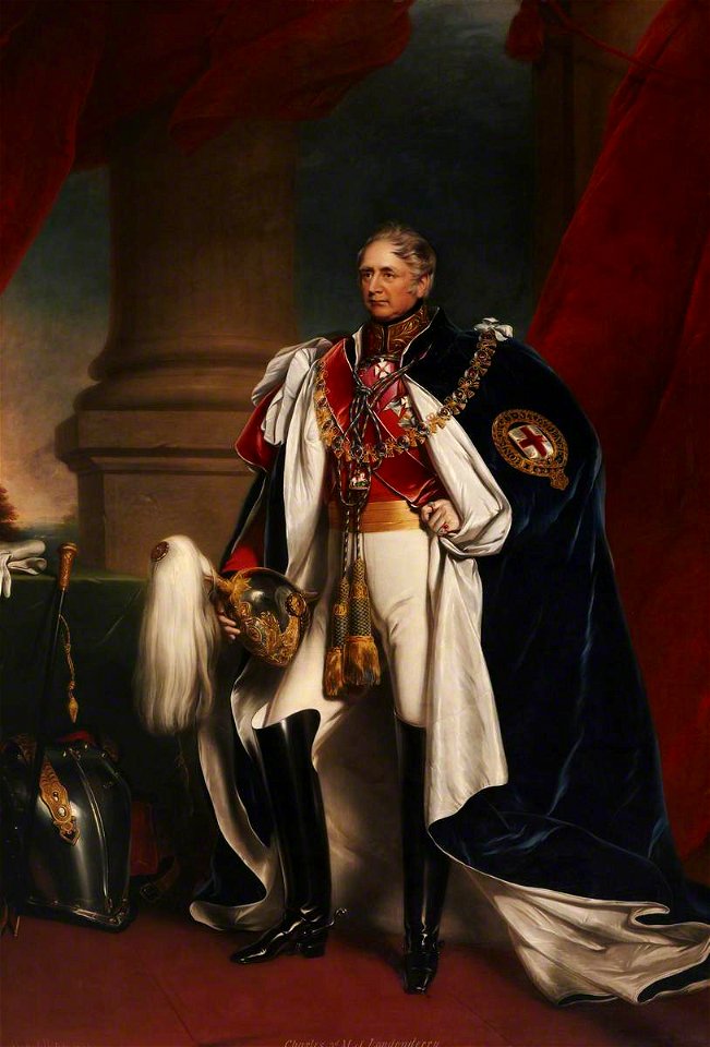 James Godsell Middleton (1805-1874) - Charles William Stewart (Later Vane) (1778–1854), Baron Stewart, Later 3rd Marquess of Londonderry, KG, in Garter Robes - 1219983 - National Trust