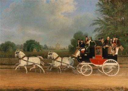 James Pollard - The London-Faringdon Coach passing Buckland House, Berkshire - Google Art Project