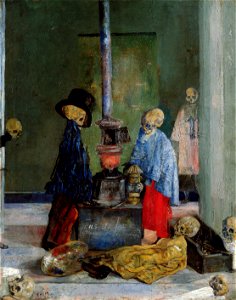 James Ensor, Skeletons Warming Themselves, 1889