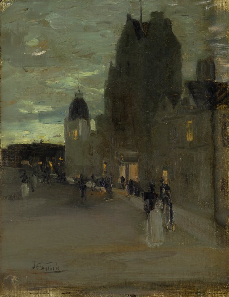 James Guthrie - Street in Oban, Night - Google Art Project