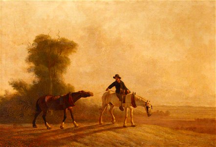 James M. Burnet (1788-1816) - Landscape, Boy with Farm Horses - 485098 - National Trust