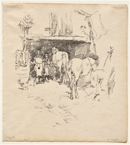 James McNeill Whistler (American, 1834-1903) - The Smith's Yard - 1924.37 - Cleveland Museum of Art
