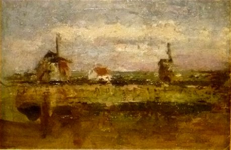 James Ensor (1880) De twee windmolens 001