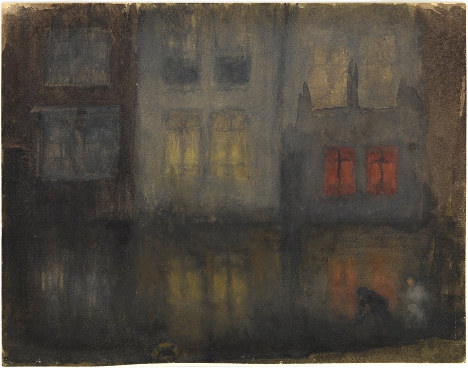 James McNeill Whistler - Nocturne- Black and Red—Back Canal, Holland - Google Art Project