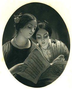 James Sant - Le Duo - Steel Engraving