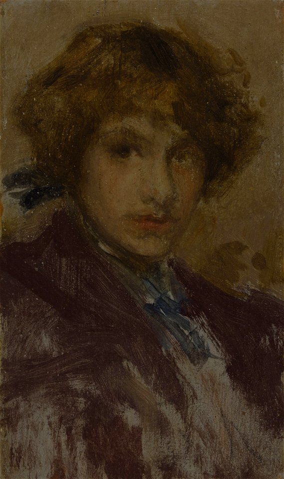 James McNeill Whistler - Study of a Young Girl's Head and Shoulders (Baroness de Meyer) - 1933.212 - Art Institute of Chicago