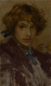 James McNeill Whistler - Study of a Young Girl's Head and Shoulders (Baroness de Meyer) - 1933.212 - Art Institute of Chicago