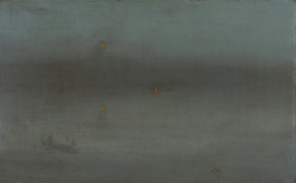 James McNeill Whistler - Nocturne, Blue and Silver, Battersea Reach - P1e1 - Isabella Stewart Gardner Museum