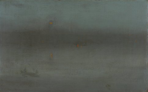 James McNeill Whistler - Nocturne, Blue and Silver, Battersea Reach - P1e1 - Isabella Stewart Gardner Museum