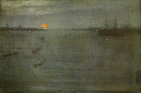 James McNeill Whistler - Nocturne, Blue and Gold—Southampton Water - 1900.52 - Art Institute of Chicago. Free illustration for personal and commercial use.