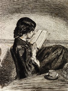 James McNeill Whistler - Reading by Lamplight - Google Art Project