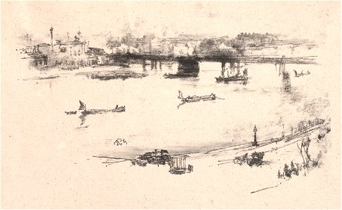 James McNeill Whistler (American, 1834-1903) - Charing Cross Railway Bridge - 1924.5 - Cleveland Museum of Art