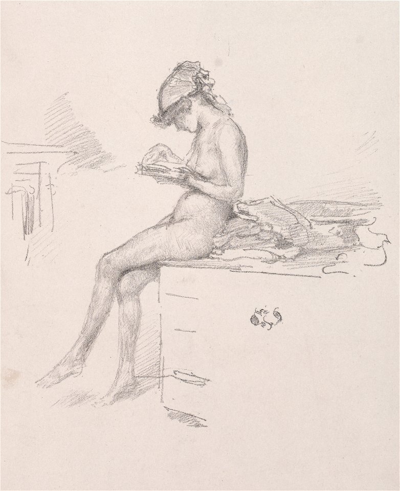James McNeill Whistler (American, 1834-1903) - The Little Nude Model Reading - 1942.996 - Cleveland Museum of Art