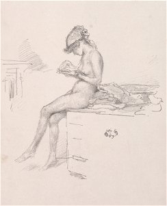 James McNeill Whistler (American, 1834-1903) - The Little Nude Model Reading - 1942.996 - Cleveland Museum of Art