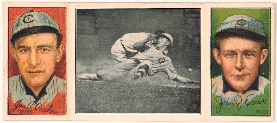 James P. Archer-John J. Evers, Chicago Cubs, baseball card portrait LCCN2008678511