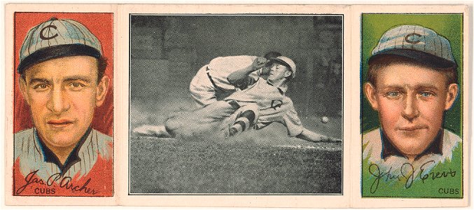 James P. Archer-John J. Evers, Chicago Cubs, baseball card portrait LCCN2008678511