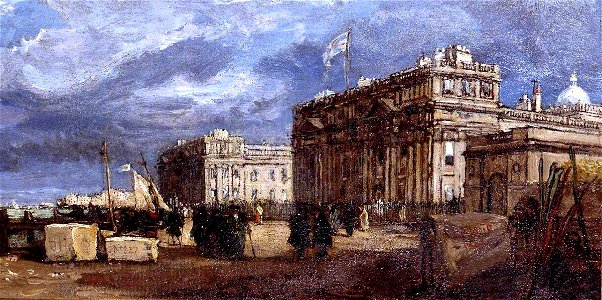 James Holland (1799-1870) - Greenwich Hospital as it was in 1837 - NG3051 - National Gallery. Free illustration for personal and commercial use.