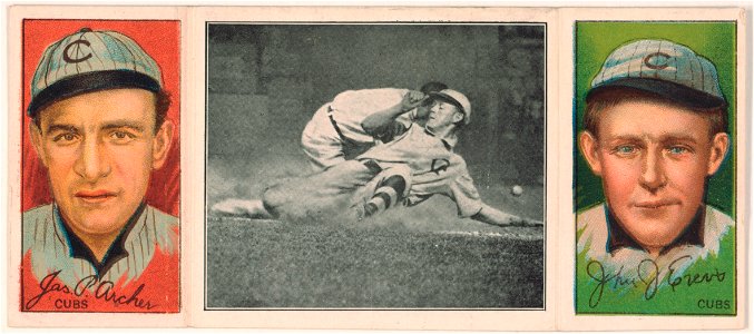 James P. Archer-John J. Evers, Chicago Cubs, baseball card portrait LCCN2008678511