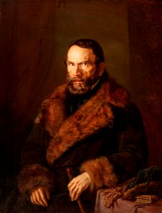 James Marshall Bildnis eines bärtigen Mannes im Pelzrock Weimar 1858