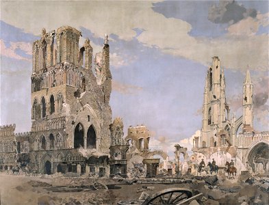 James Kerr-Lawson-The Cloth Hall, Ypres (CWM 19710261-0334)